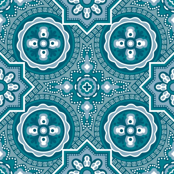 カシミールの抽象的な幾何学的な壁紙 — ストックベクタ