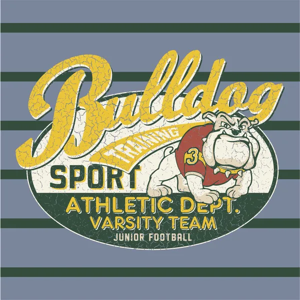 Équipe de football Bulldog — Image vectorielle