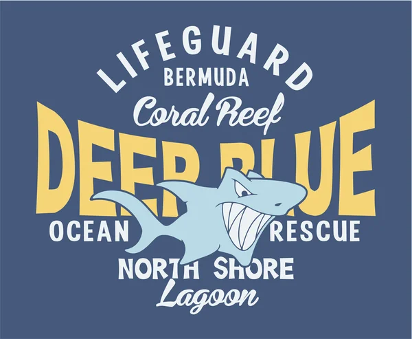 Deep blue shark — Wektor stockowy