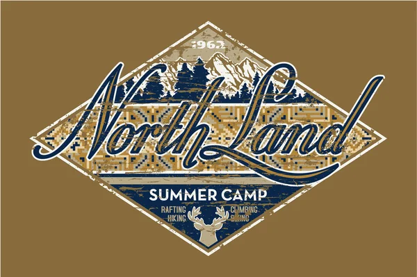 Campamento de verano North Land — Archivo Imágenes Vectoriales
