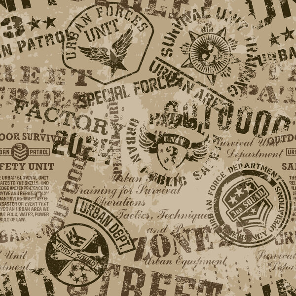 Гранж-военные значки
