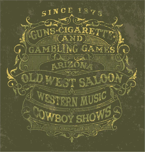 Old west style poster — Stock Vector