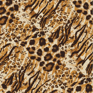 Vahşi hayvan derisi yama işi duvar kağıdı soyut vektör dikişsiz desen 