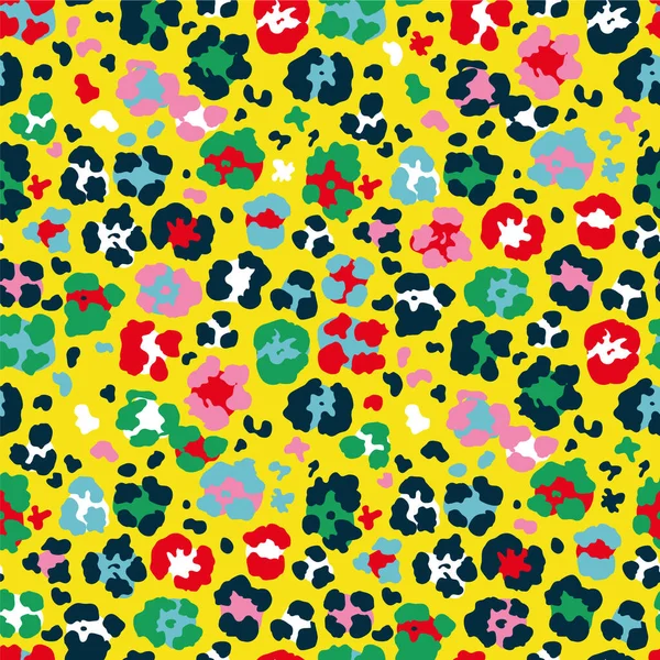 Colorido Abstracto Piel Leopardo Fondo Pantalla Vector Patrón Sin Costuras — Archivo Imágenes Vectoriales