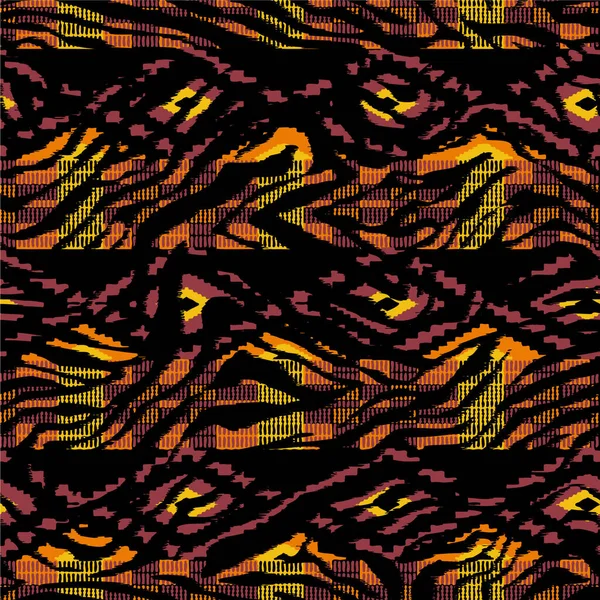 Традиционная Африканская Племенная Ткань Лоскутное Одеяло Зебры Абстрактный Вектор Гранжа — стоковый вектор