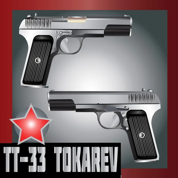 ZSRR tokarev pistoletu TT Grafika Wektorowa