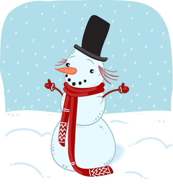 Snowman — Stock Vector