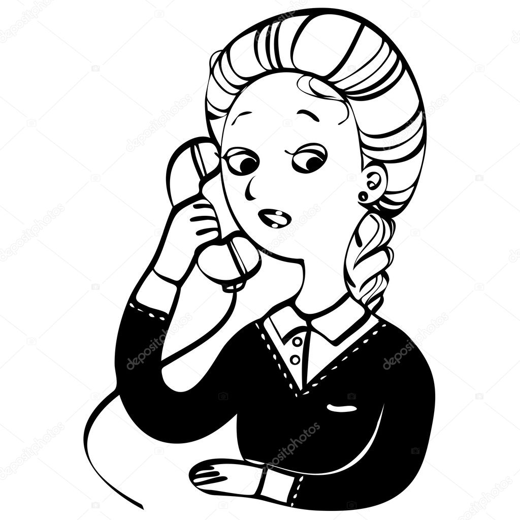 woman with a telephone