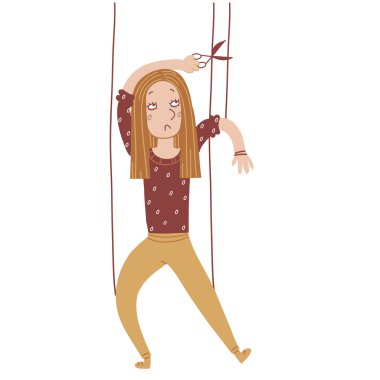 Girl puppet clipart