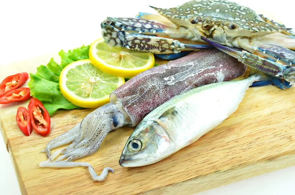 Various raw seafood — Stock Photo, Image