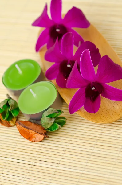 Concetto SPA semplice con fiore di orchidea — Foto Stock