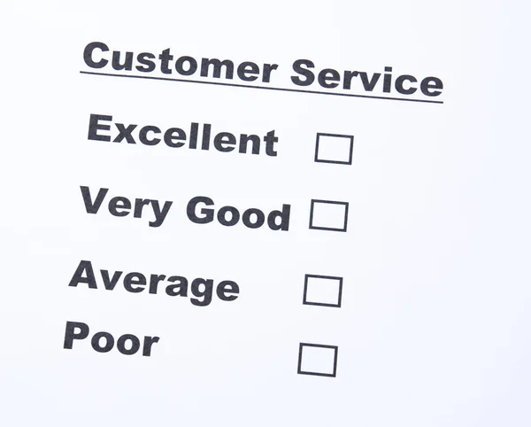 Formulario de encuesta de servicio al cliente — Foto de Stock