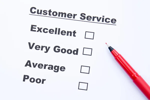Customer service survey form — Stock Photo, Image