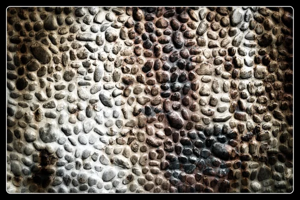 Pebble wall texture — Stock Photo, Image