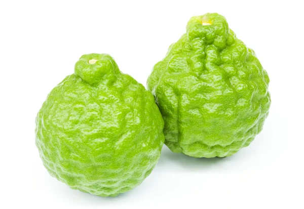 Kaffir lime isolé sur fond blanc — Photo