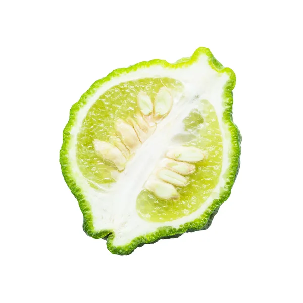 Kaffir Lime isolated on white background with clipping path — Stock Photo, Image