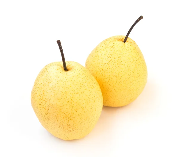 Päron frukter isolerad på vit bakgrund — Stockfoto