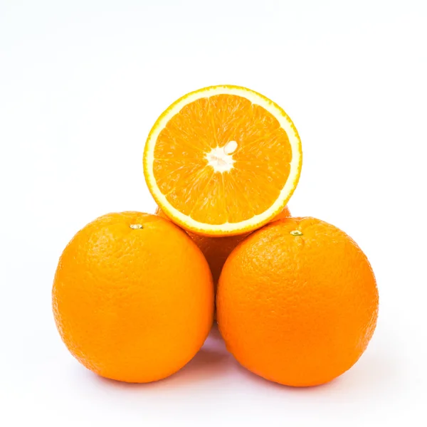 Arancione isolato su sfondo bianco — Foto Stock