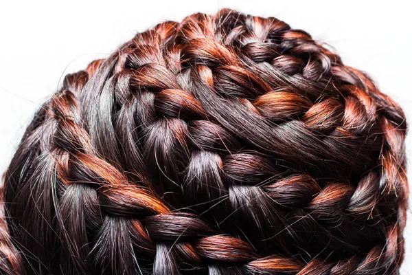 Side view image of beautiful braid hair — Stock Photo, Image