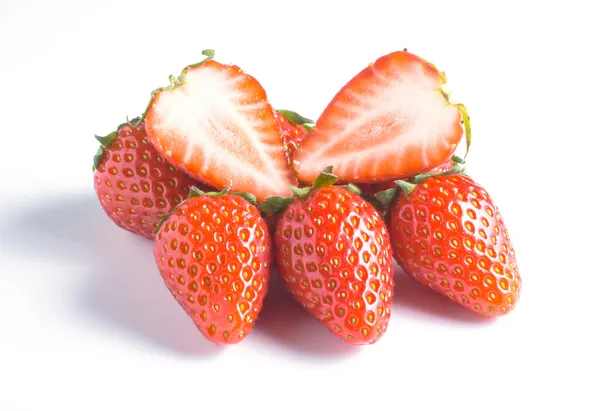 Strawberry isolated on white background with shadow — Stock Photo, Image