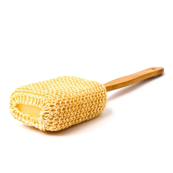 Loofah Long Handled Back Brush on white back ground — Stock Photo, Image