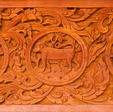 geleneksel Tay tarzı Ahşap oyma