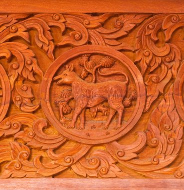 geleneksel Tay tarzı Ahşap oyma