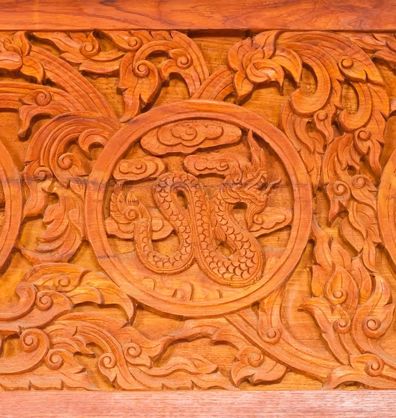 Traditional Thai style wood carving — Stock Photo, Image