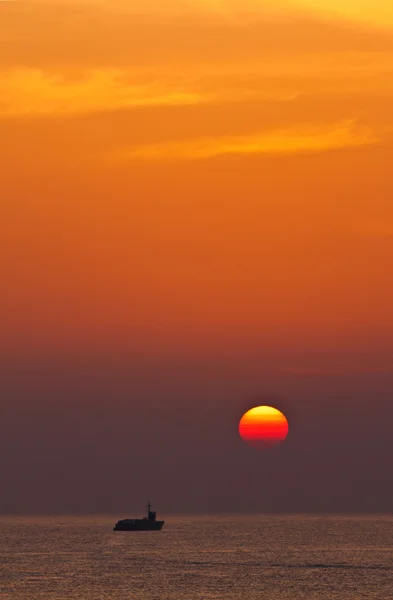 Sunrise over the sea in countryside,Hua Hin-Thailand — Stock Photo, Image