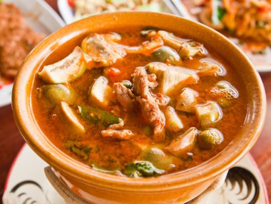 Thai style food Pork curry.