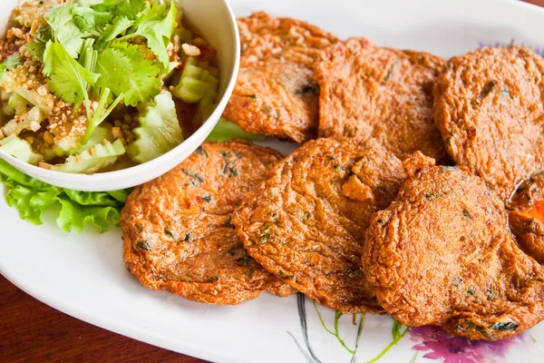 Fried fish cake Thai style food — Stock Photo, Image