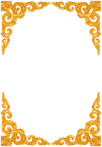 Traditional Thai style pattern decorative isolated on white back