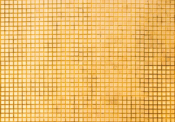 Grunge zlatý mozaikové dlaždice textury — Stock fotografie