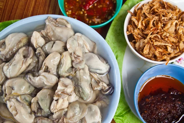 Fresh oyster,Thai style seafood — Stock Photo, Image