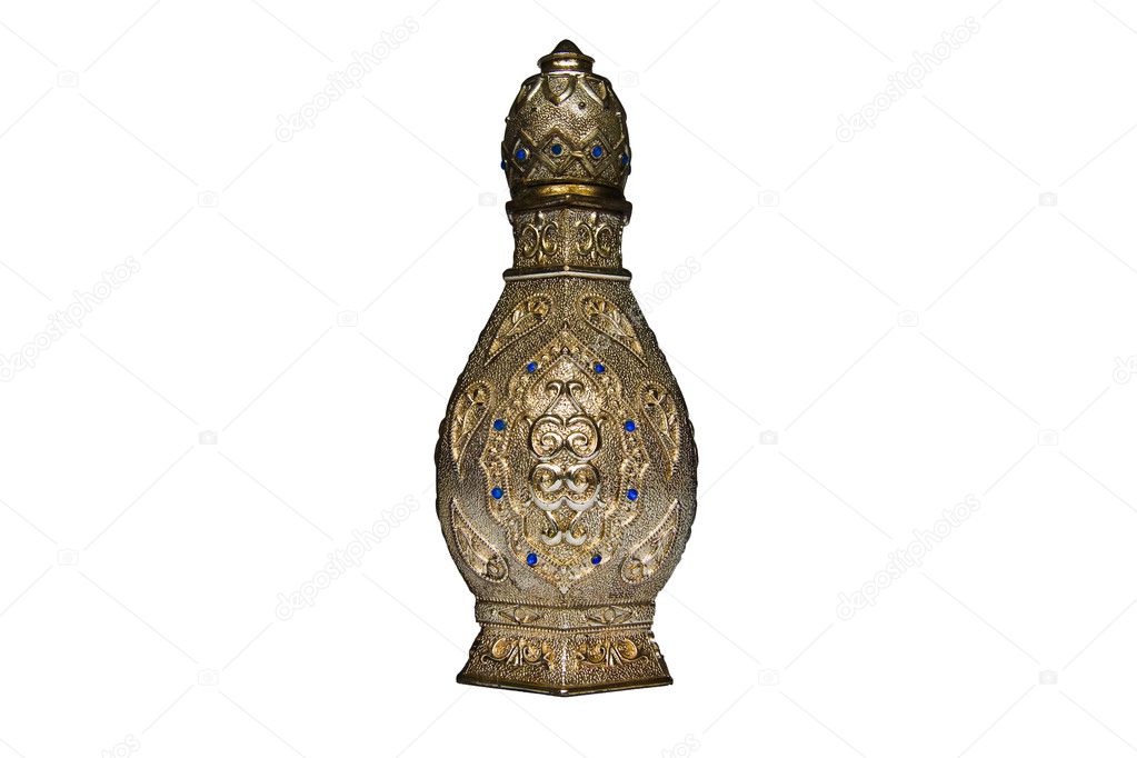 Perfume bottle on white background