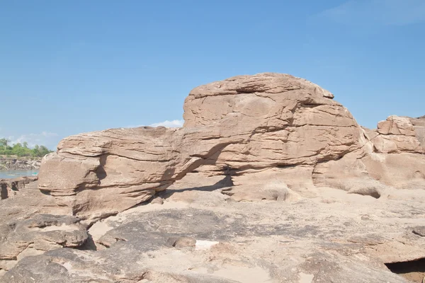 The Amazing of Rock,Natural of Rock Canyon as Turtle in Khong Ri — Stock Photo, Image