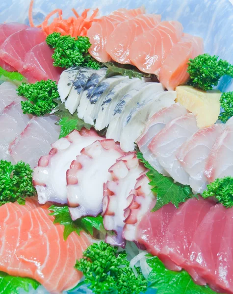 Smíšené sashimi, syrové ryby — Stock fotografie