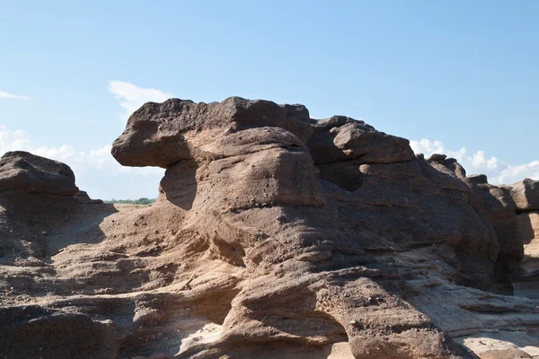 The Amazing of Rock,Natural of Rock Canyon in Khong River after — Stock Photo, Image