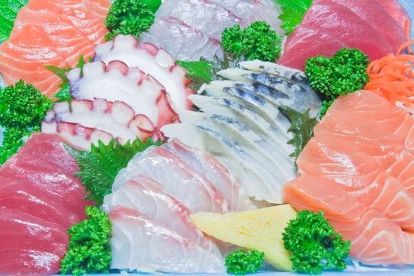 Smíšené sashimi, syrové ryby — Stock fotografie
