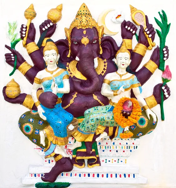 Indiska eller hinduiska ganesha Gud heter maha Gunnel på templet i tha — Stockfoto