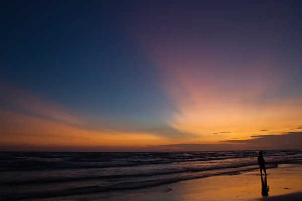 Playa después del atardecer, noreste de Tailandia — Foto de Stock