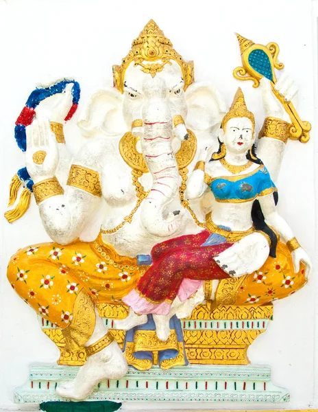 Ganesha indyjski lub hinduskiego Boga o nazwie shakti ganapati w świątyni w t — Zdjęcie stockowe
