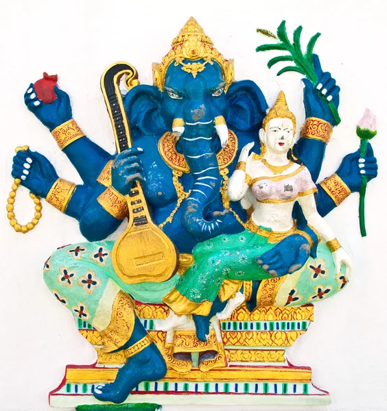 Indiske eller hinduistiske ganesha Gud Navngivet Uchishta Ganapati i templet - Stock-foto