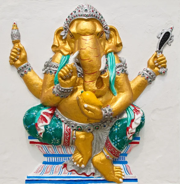 Indiano ou hindu ganesha Deus chamado Triaksara Ganapati no templo i — Fotografia de Stock