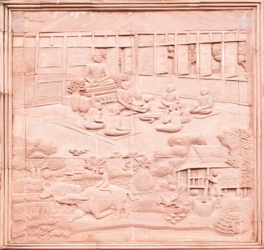 alçak kabartma heykel yerli Tay Sanat