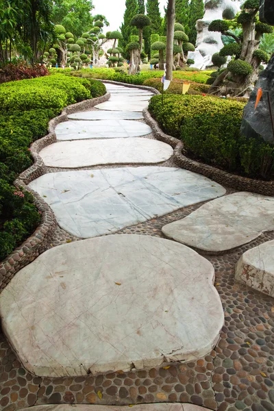 Stone walkway in the park — Stock Photo, Image