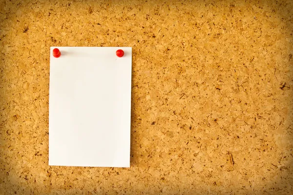 Paper on the cork board — Stock Photo, Image