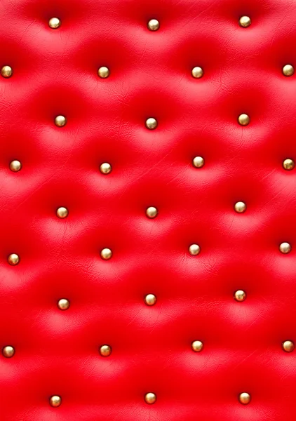 Rött läder mönster med rattar, textur för bakgrund — Stockfoto