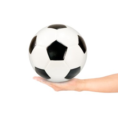 futbol topu tutan el
