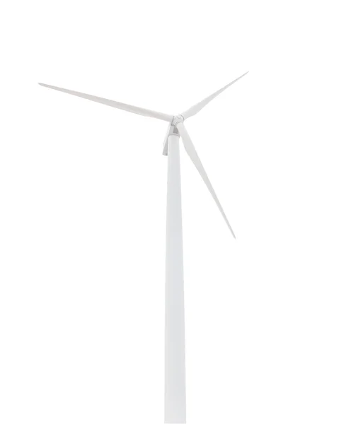 Turbina eólica isolada a branco — Fotografia de Stock